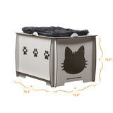 Petguin cardboard cat house is a sturdy and attractive cat house with a natural, recyclable construction.