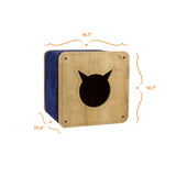 This cat tree is made of natural wood and covered with a beautiful natural sisal rope. It's perfect for your kitty to scratch, climb, and play.