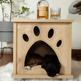 The dog house small has an insulated roof and floor, a durable plastic pan, and a waterproof seal.