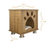 Felix Dog House is a small, indoor dog house that's perfect for dogs up to 15 pounds.