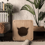 Our cat tree is made with natural sisal rope, which is a renewable resource and biodegradable. It's also covered in faux fur to make it soft and inviting for your cats to scratch, climb, and lounge on.