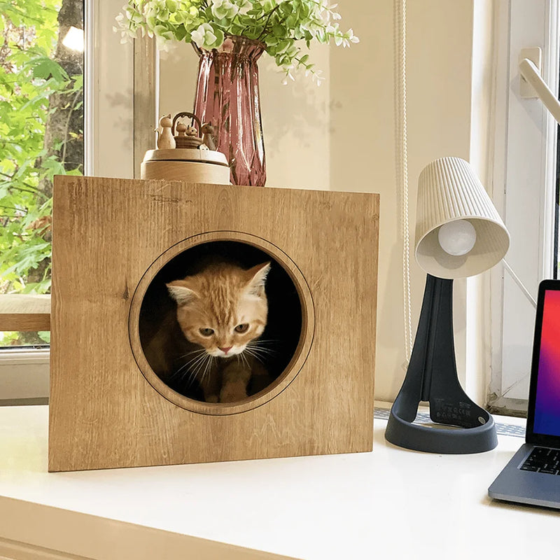 Milan wooden Cat House is a beautifully designed cat house that looks great in any home. It is made of the highest quality materials with a modern, simple design and offers hours of enjoyment for your feline friends.