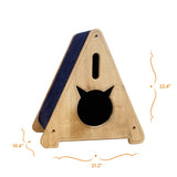 This Stella Cat Teepee is a fun and interactive way for cats to play and sleep in style. It's a perfect place for your cat to explore, sleep, and even nap on the roof.