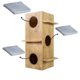 Dexter Modern Cat tower is the perfect place for your cat to scratch, play, and rest. It's handmade with natural materials and features a sturdy base that won't tip over.