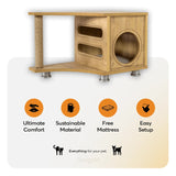 The Nina Cat Bed End Table is a great way to get your cat's claws and nails trimmed without them scratching you.