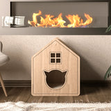 The Lily Wood House for Cats is an outdoor cat tunnel and cat cube that provides a safe, dry, and warm shelter for your feline friend.