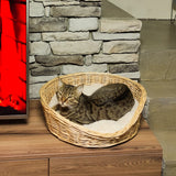 The Petguin Wicker Cat Bed is made from natural wicker, making it durable and lightweight. This bed has a luxurious design that will be loved by your pet.