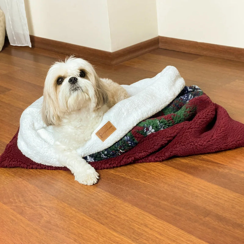 Our  Cozy Cave Dog Bed is durable and will keep your pup warm and cozy all winter long.
