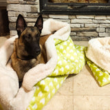 This Cozy Cave Dog Bed the perfect place for your pup to cuddle up with you.