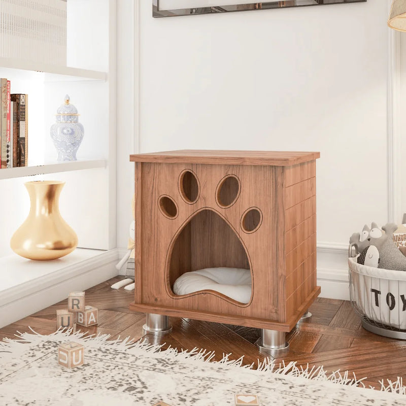 The Felix Dog House is a small, indoor dog house that is perfect for puppies and older dogs.