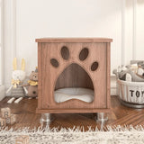 The Felix Dog House is a small, indoor dog house. The Felix Dog House is made of durable, high-quality materials.