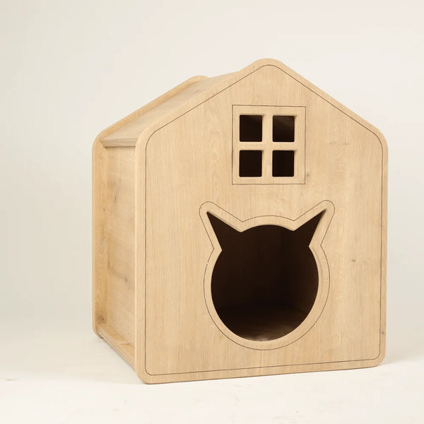 Lily Wood House for Cats is a cat enclosure for your yard. Our outdoor cat tunnel and cat cube are perfect for cats that need to be outside.