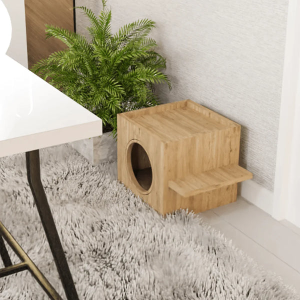 The Milan wooden Cat House is a modern, sleek and spacious outside cat house for your furry friend. Crafted from high-quality cedar, the compact design is both sturdy and sustainable.