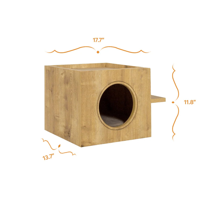 Milan wooden cat house is an easy to build, outside cat house (modern model) that can be assembled in a few hours. It offers your pet a dry and protected space to take shelter from wind.