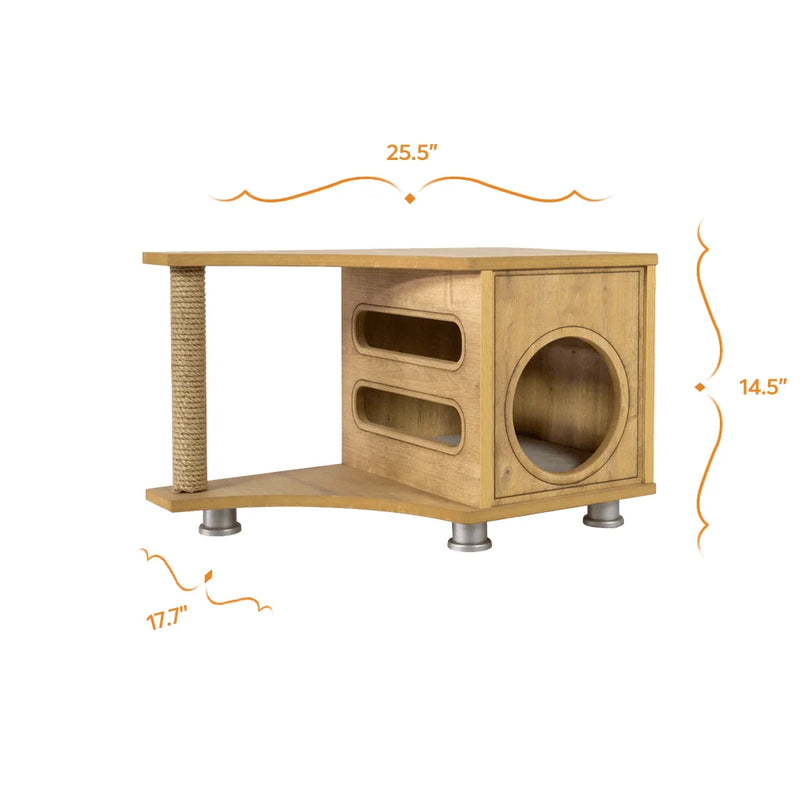 The Nina Cat Bed End Table is a stylish cat house end table that will be the talk of your home. 