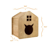 Lily Wood House for Cats is a cat house, cat tunnel and cat cube. It's the perfect outdoor house for cats.
